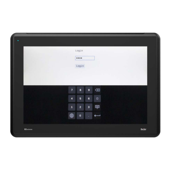 Beijer Electronics X2 Pro/Extreme Web User Manual