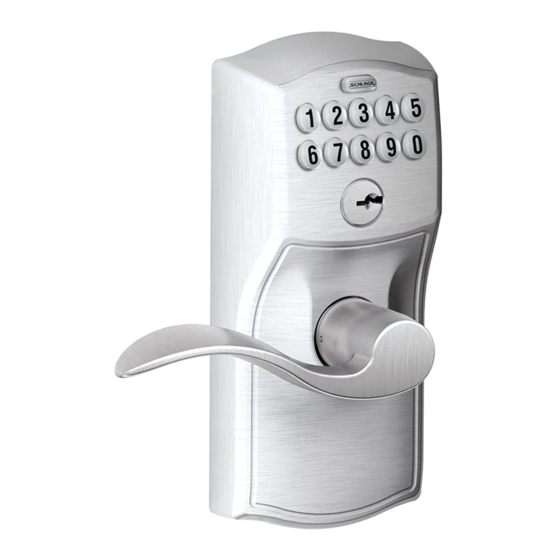 Schlage BE365 User Manual