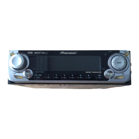 Pioneer DEH-P4550 Installation Manual