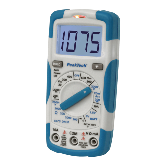 PeakTech 1075 Operation Manual