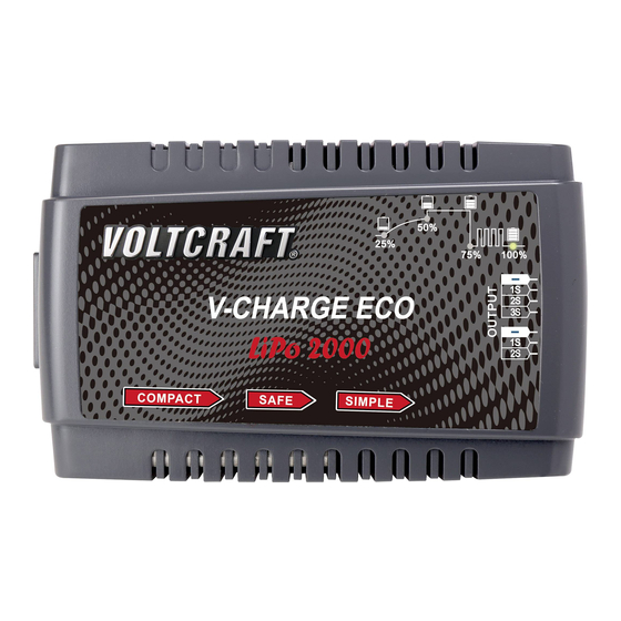 VOLTCRAFT V-CHARGE ECO LIPO 2000 Operating Instructions