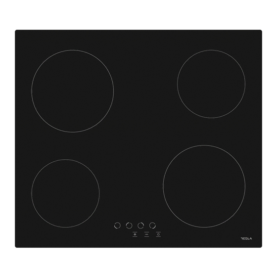 User Manuals: Tesla HV6400SB Glass-ceramic cooktop