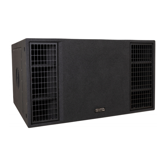 SYNQ AUDIO RESEARCH SA Series Operation Manual