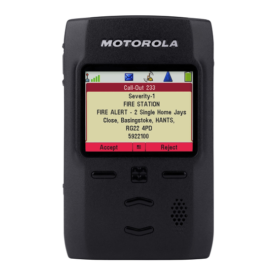 Motorola solutions Advisor TPG2200 Quick Start Manual