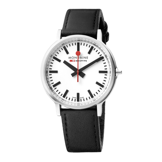 mondaine stop2go Quick Start Manual
