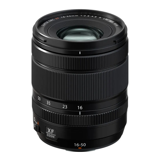 FujiFilm XF16-50mmF2.8-4.8 R LM WR Owner's Manual