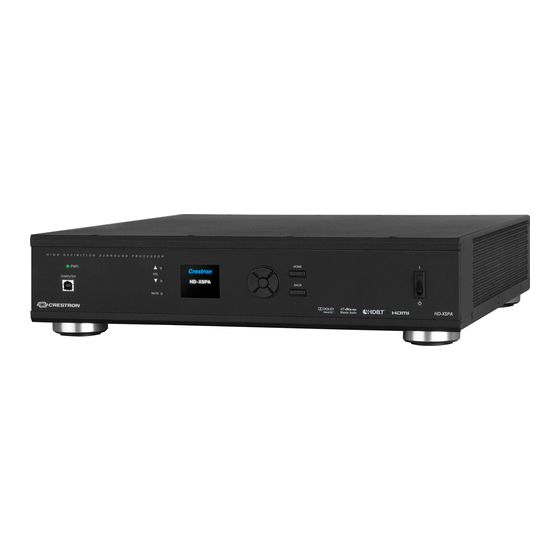 Crestron HD-XSPA Do Manual