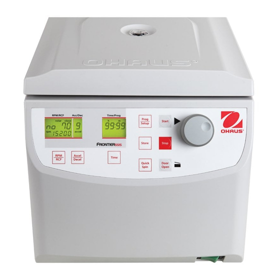 OHAUS Frontier FC5515 Benchtop Centrifuge Manuals