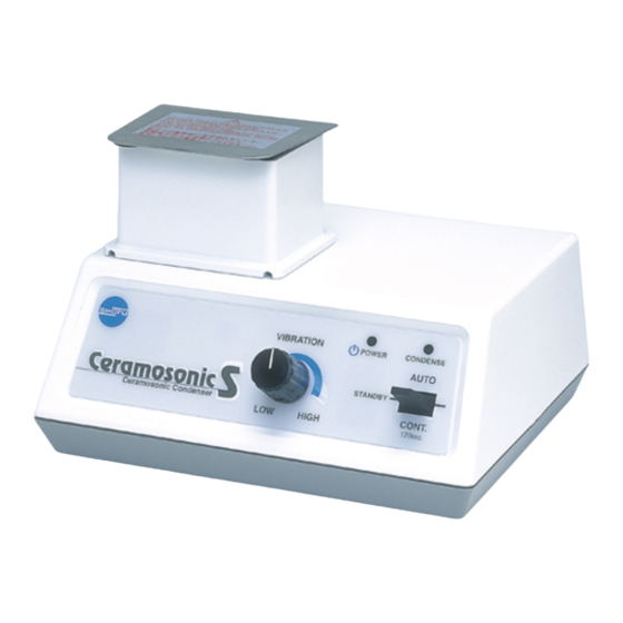 Shofu Ceramosonic S Directions For Use Manual