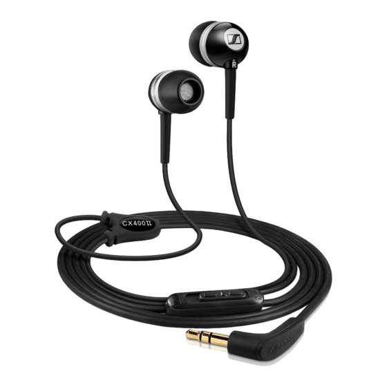 Sennheiser CX 400 User Manual