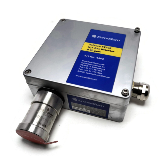 Consilium Salwico ST400 H2S Calibration Instructions Manual