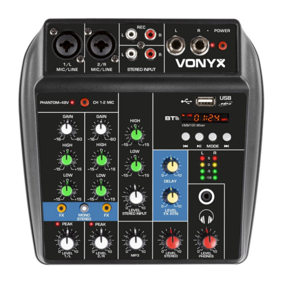 Vonyx VMM100 Manuals