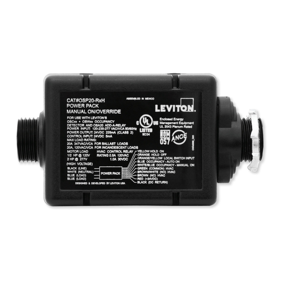 Leviton OSP20-R Series Installation Instructions