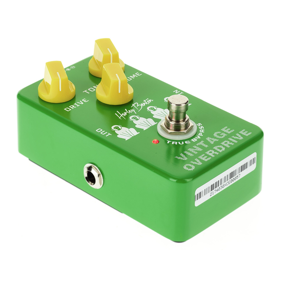 Harley Benton Vintage Overdrive User Manual