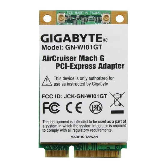 Gigabyte GN-WI01GT User Manual