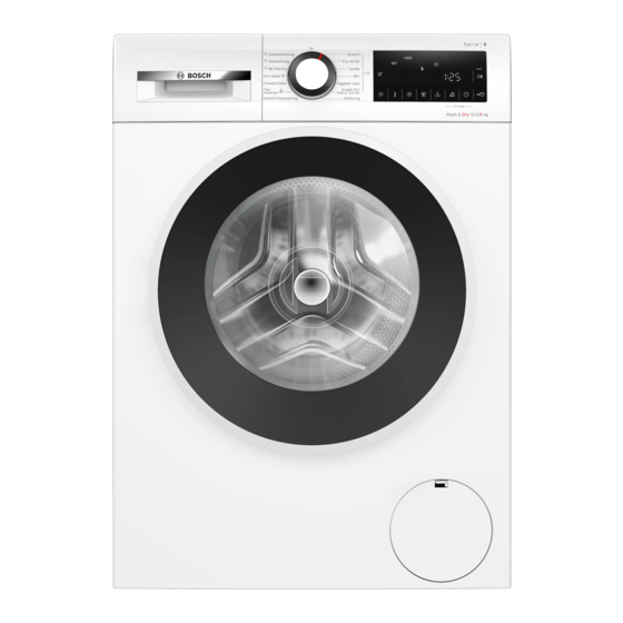 Bosch WNG2540LSN User Manual And Installation Instructions