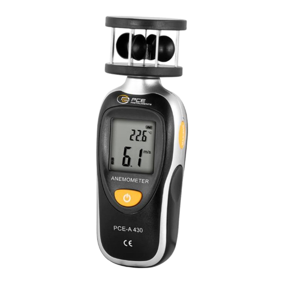 PCE Instruments PCE-A 430 User Manual