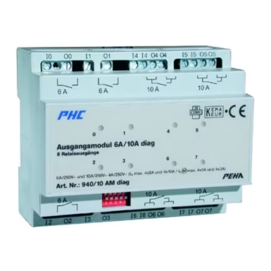 PHC PEHA 940/10AM diag Installation And Operating Instructions
