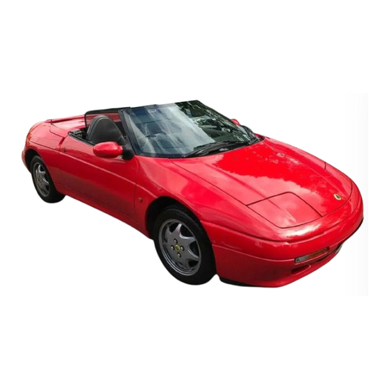 Lotus Elan M100 Service Notes