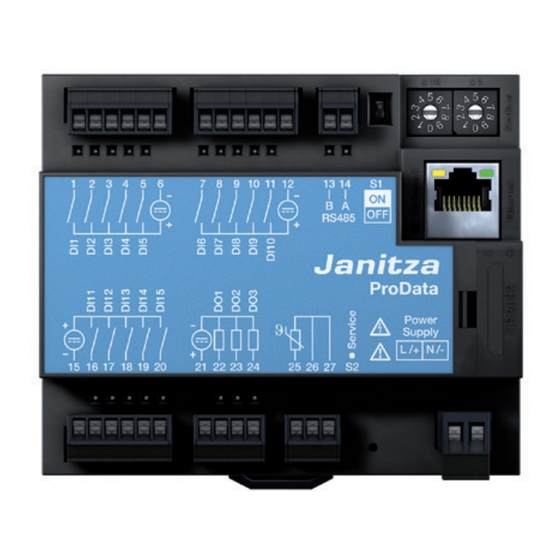 User Manuals: janitza ProData 2 Data Logger