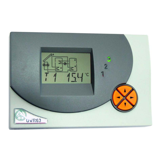 Technische Alternative UVR63 Operation & Installation Instructions