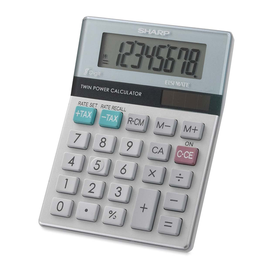 User Manuals: Sharp EL-310TB Desktop Calculator