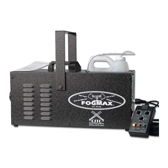 CITC FogMax 100090 Fog Machine Manuals