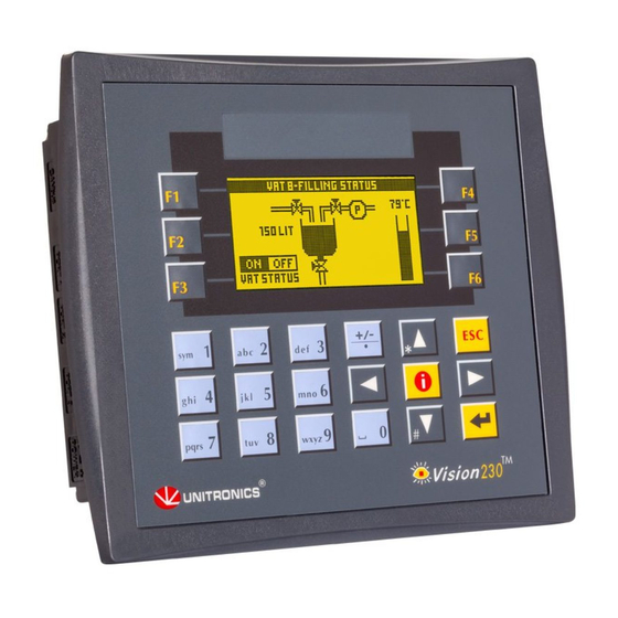 Unitronics V230 Tech Support Document
