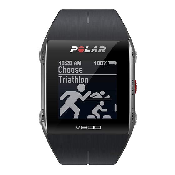 Polar Electro V800 Getting Started Manual
