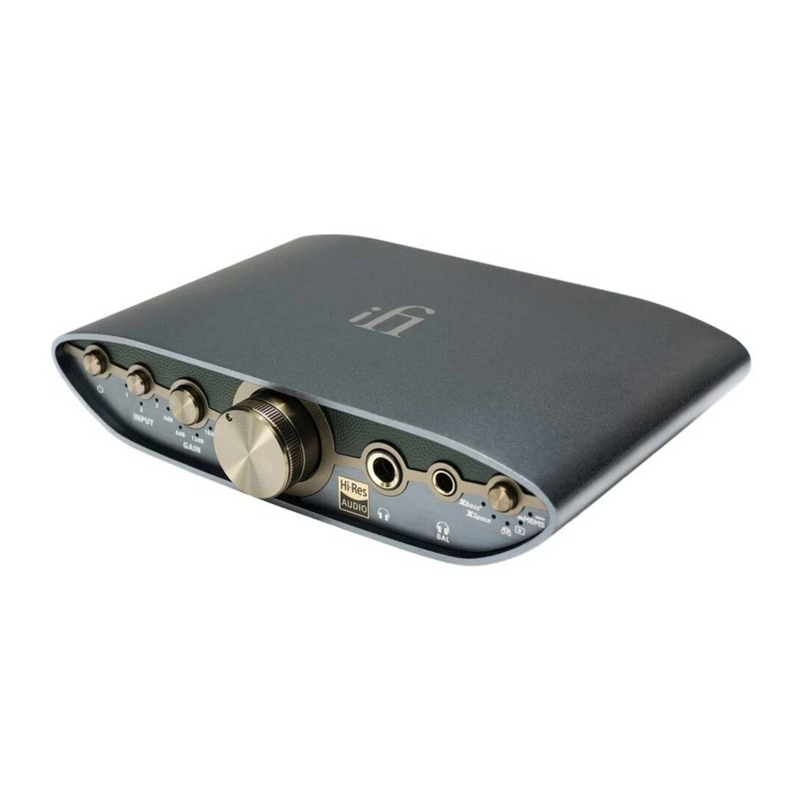 Ifi ZEN Series, ZEN CAN 3 - Headphones Amplifier Manual