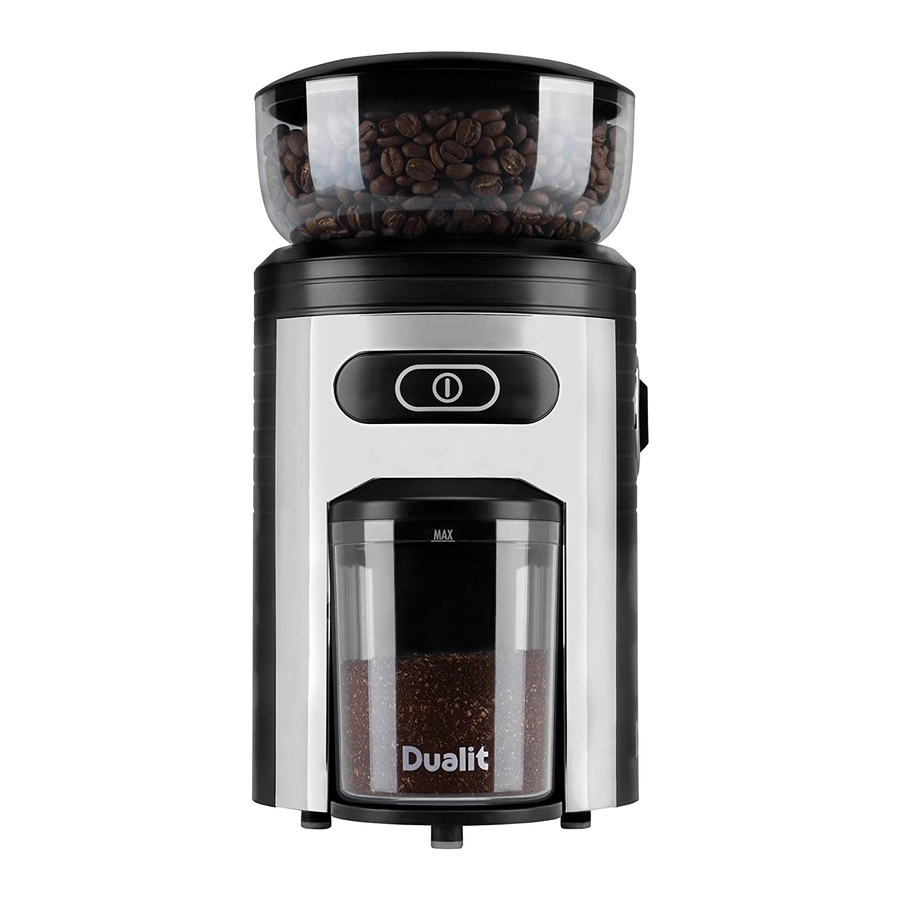 Dualit Coffee Grinder Instruction Manual & Guarantee