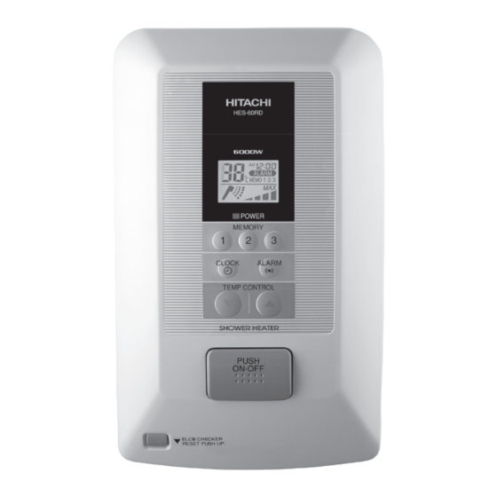 Hitachi HES-35RD Instruction And Installation Manual