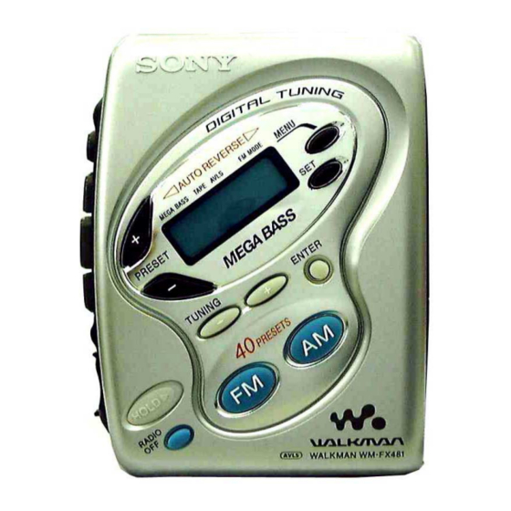 Sony WM-FX281 Cassette Walkman with Digital Tuner