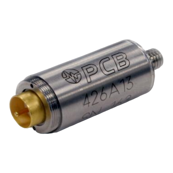 PCB Piezotronics 426A13 Installation And Operating Manual