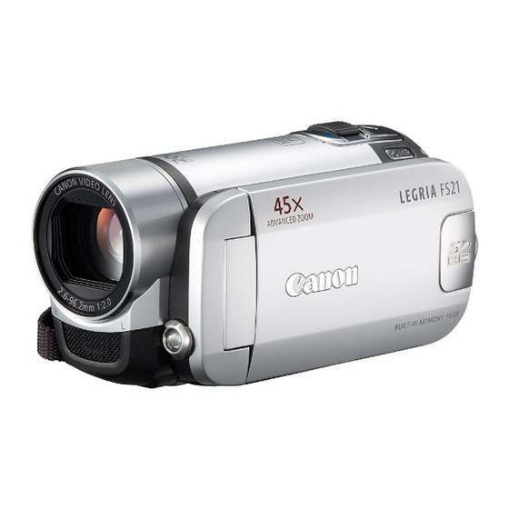 Canon FS20 Digital Video Camcorder Manuals