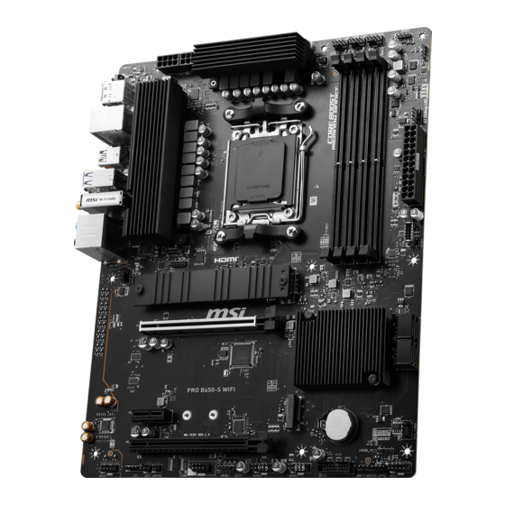 MSI PRO B650-S WIFI User Manual