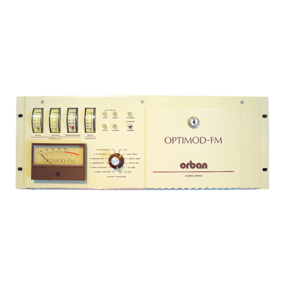 Orban OPTIMOD-FM 8100A/1 Operating Manual
