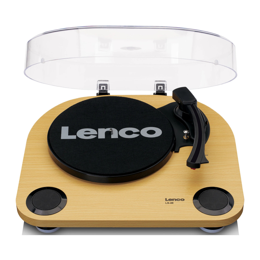 Lenco LS-40 - Record Player Manual