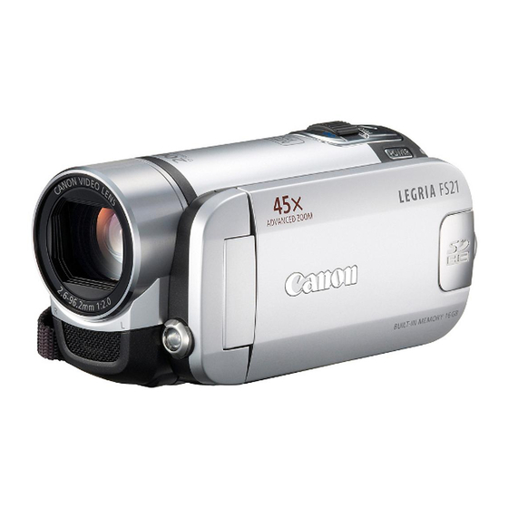 Canon FS20 Quick Manual
