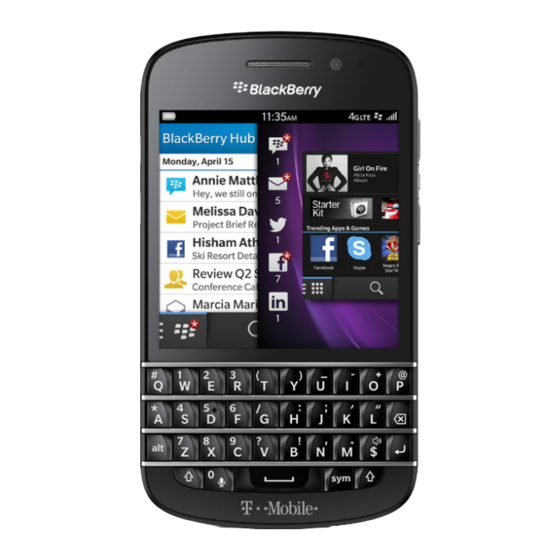 Blackberry Q10 Start Manual