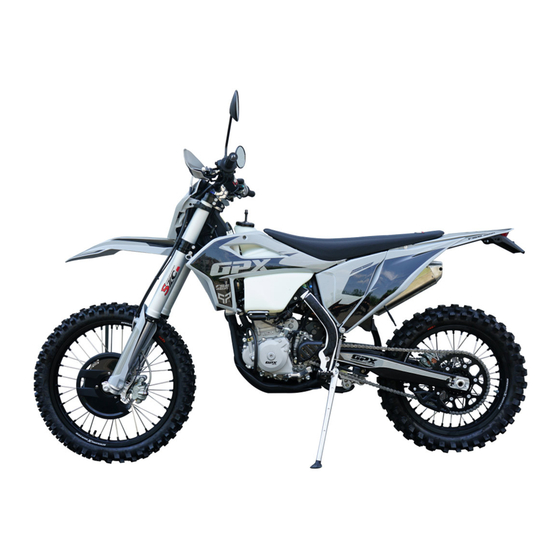 GPX MOTO GPX 450R FSE Owner's Handbook Manual