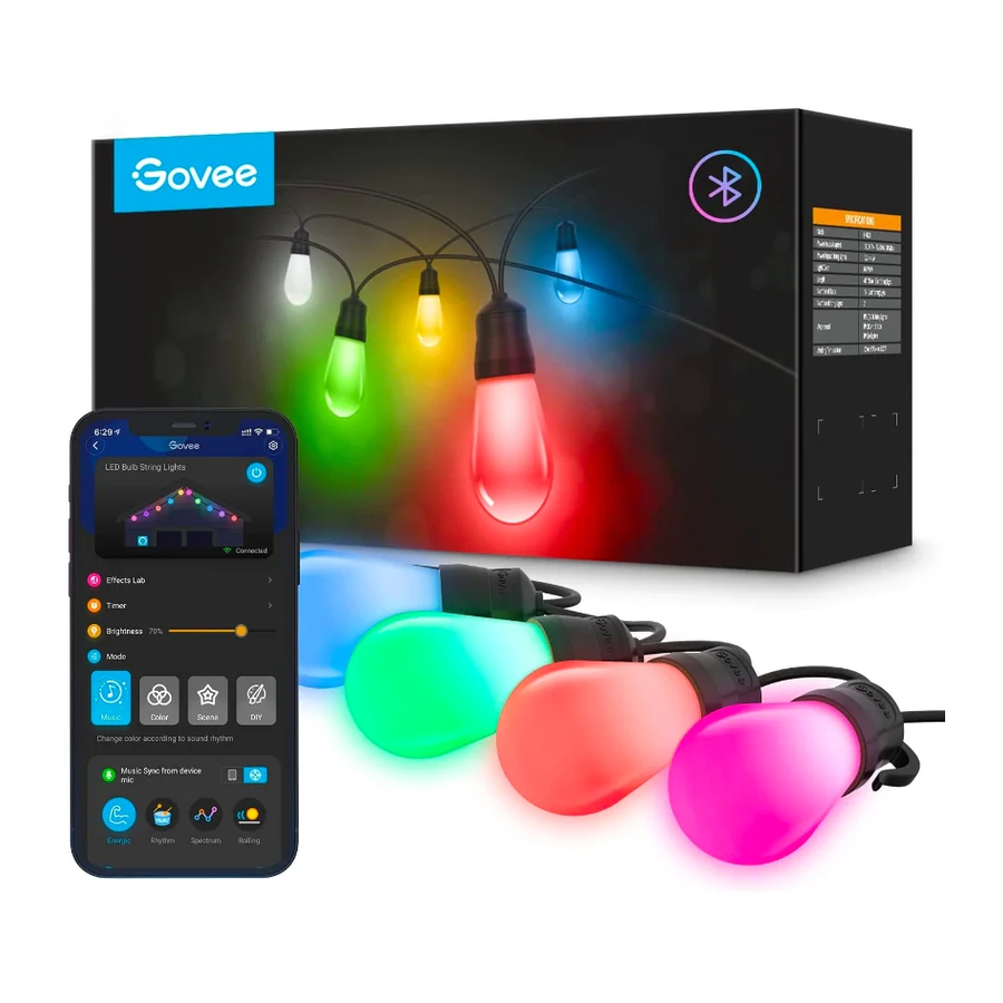 GOVEE, Govee RGBW Outdoor String Lights (15m)