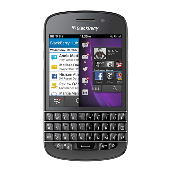 Blackberry Q10 Quick Start