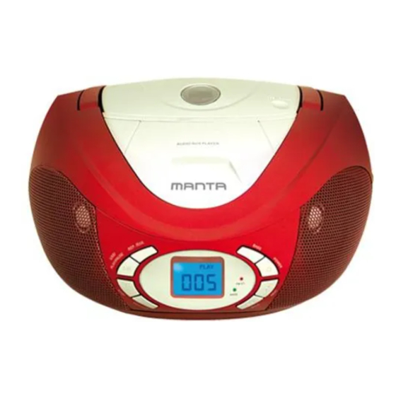 Manta MM209 Boombox CD/MP3 Player Manuals