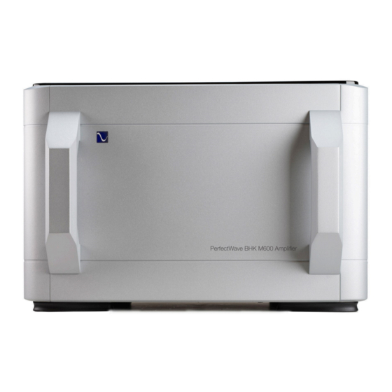 PS Audio PERFECTWAVE BHK M600 Manuals