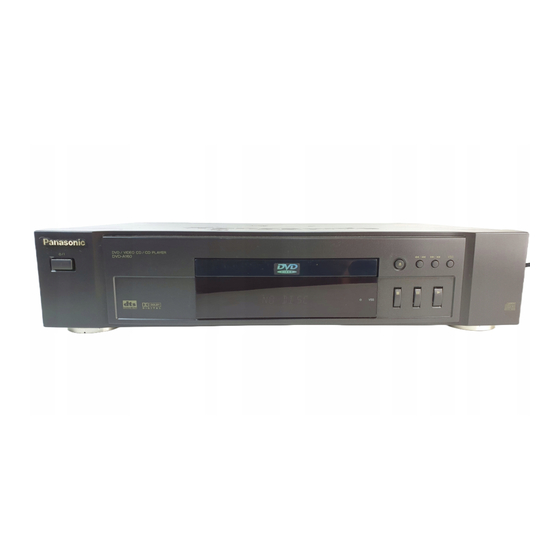 User Manuals: Panasonic DVD-A160 DVD Player