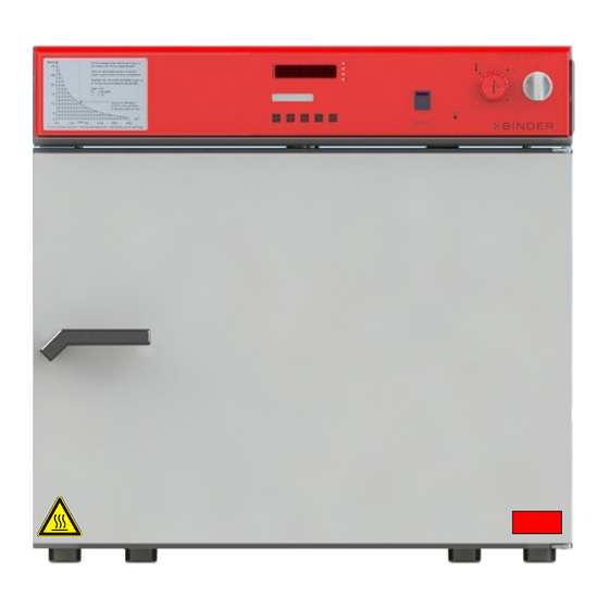 Binder FDL 115 Operating Manual