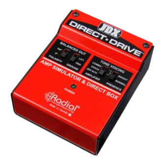 Radial Engineering JDX Direct-Drive User Manual