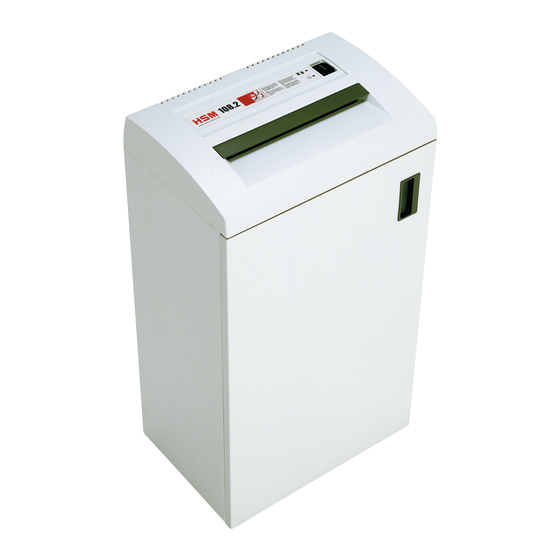 HSM Classic 108.2 Strip-Cut Shredder Manuals