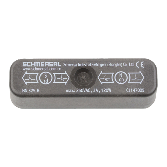 schmersal BN 325-R Operating Instructions